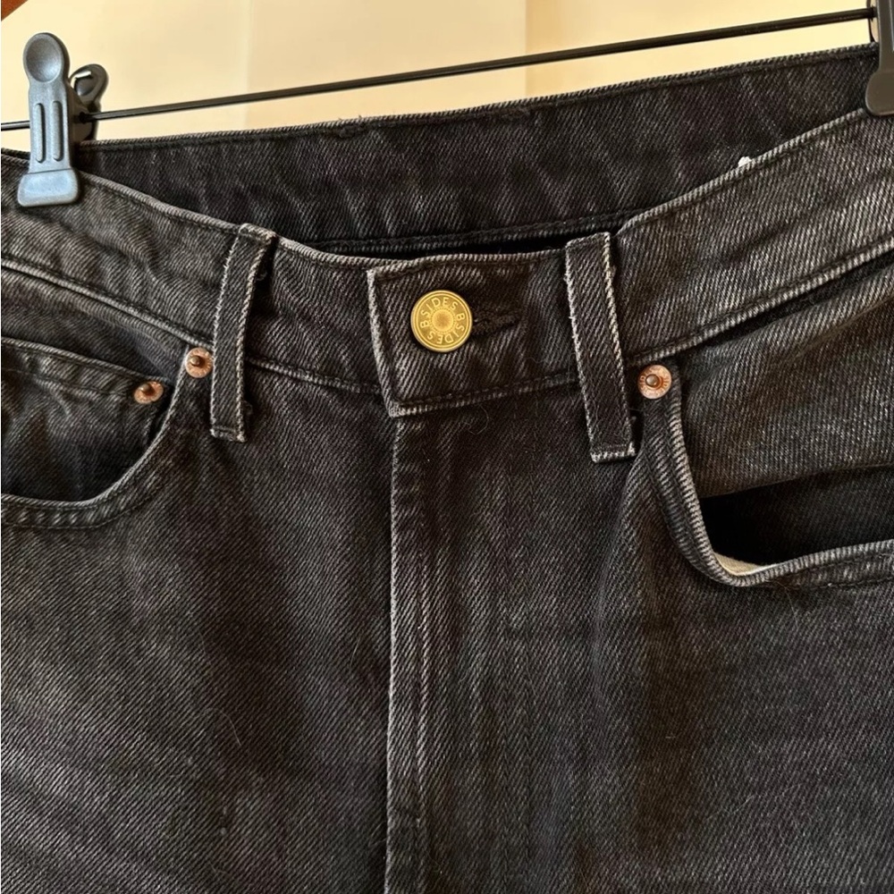 B Sides Plein Relaxed Straight Stil Black Jean - Made in USA - size 25 - Picture 12 of 13